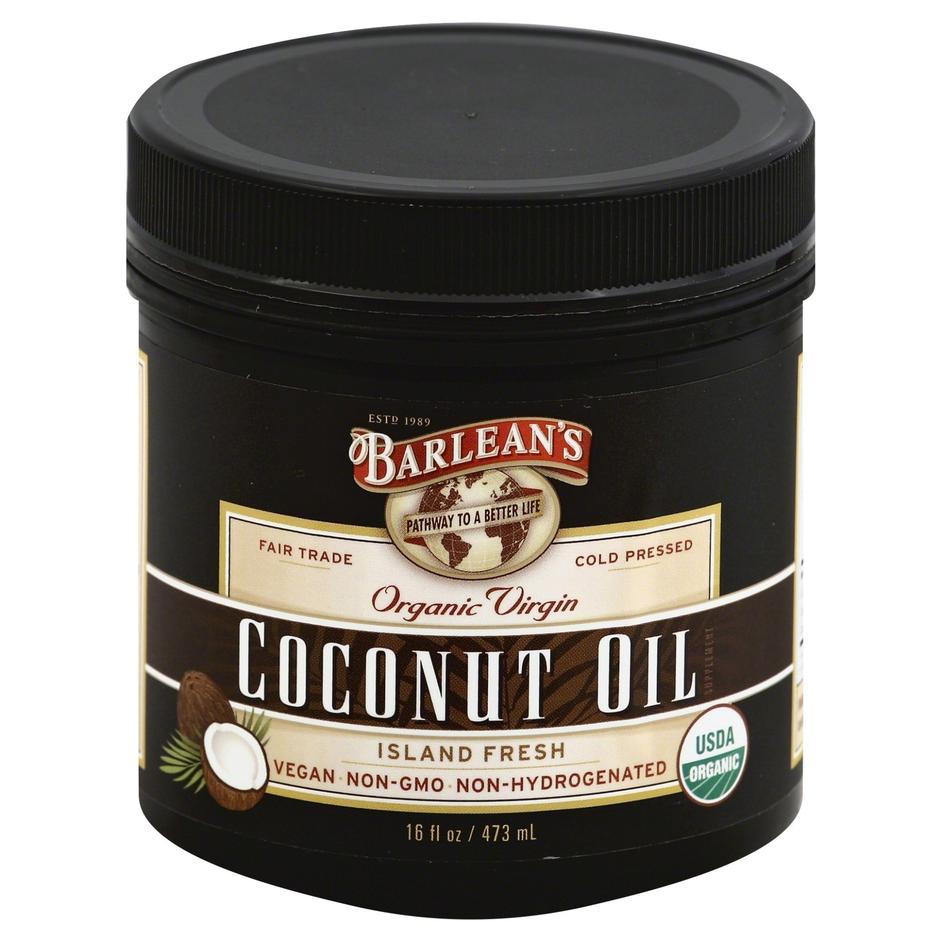 slide 1 of 4, Barlean's Extra Virgin Coconut Oil, 16 oz