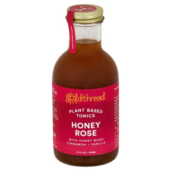 slide 1 of 1, Goldthread Plant Based Tonics Honey Rose Water, 12 fl oz