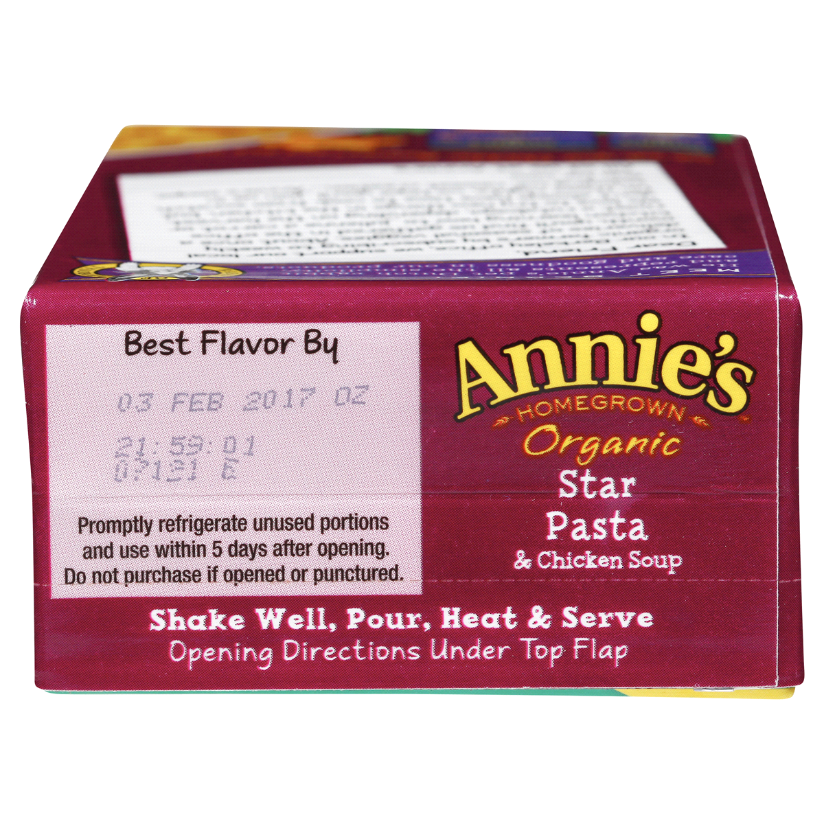 slide 5 of 7, Annie's Homegrown Organic Star Pasta & Chicken Soup, 17 oz