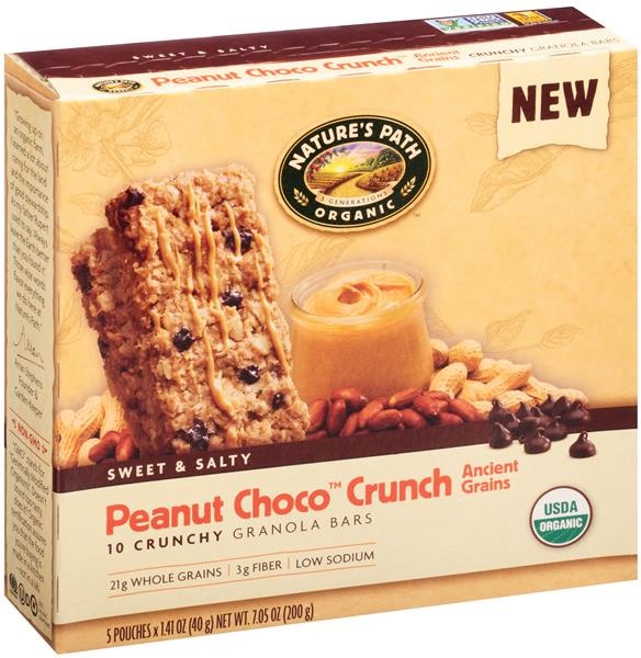 slide 1 of 1, Nature's Path Organic Nature's Path Nature's Path Organic Crunchy Granola Bars Peanut Chocolate Crunch, 1.4 oz; 5 ct