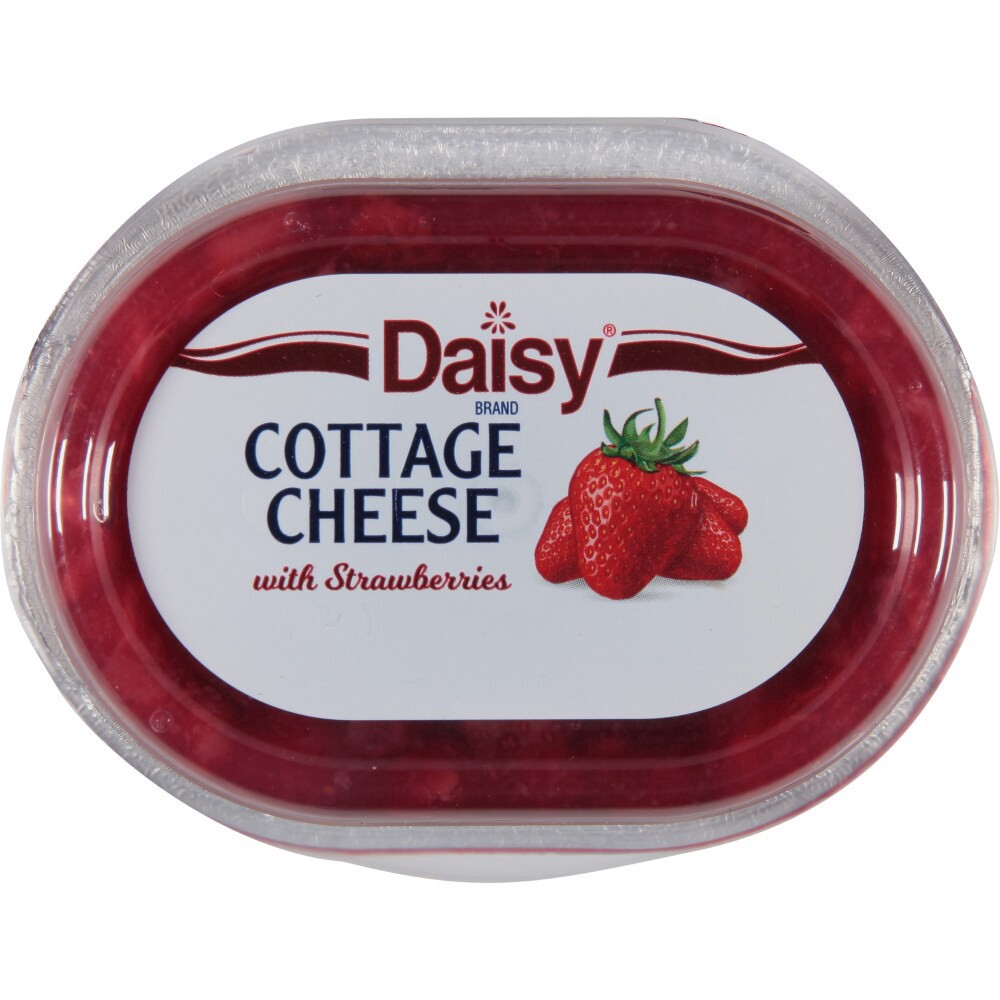 slide 5 of 5, Daisy Cottage Cheese, with Strawberries, 4% Milkfat Minimum, 6 oz