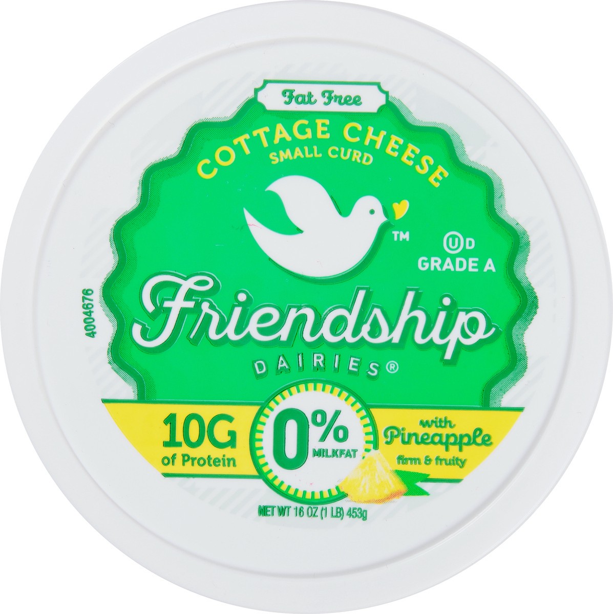 slide 7 of 12, Friendship Dairies Fat Free Small Curd with Pineapple Cottage Cheese 16 oz, 16 oz