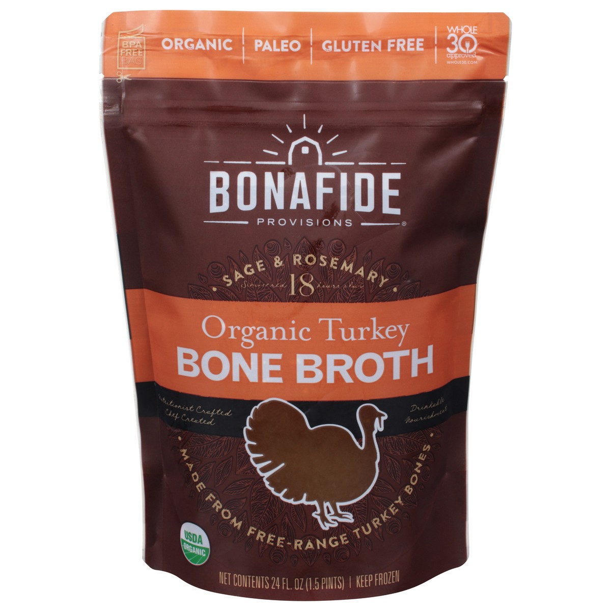 slide 1 of 13, Bonafide Provisions Bonafide Turkey Broth Og, 24 fl oz