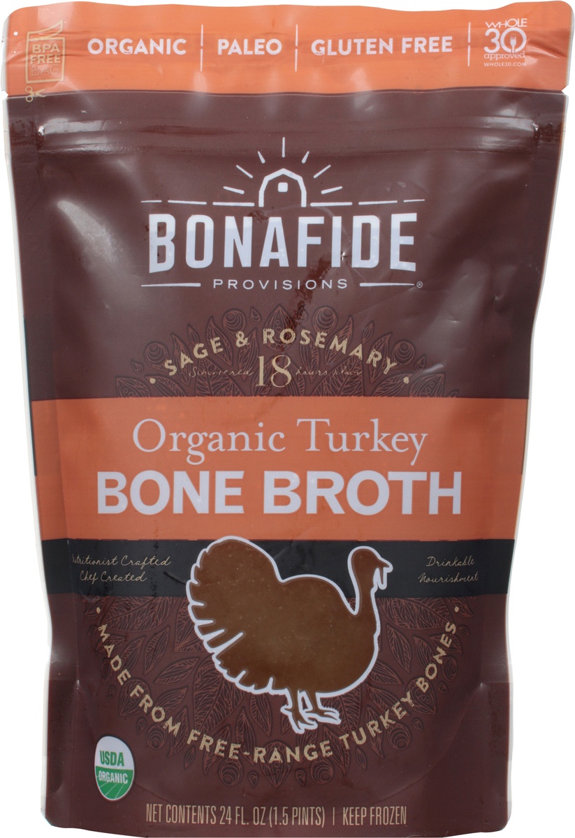slide 9 of 11, Bonafide Provisions Organic Turkey Bone Broth, 24 fl oz