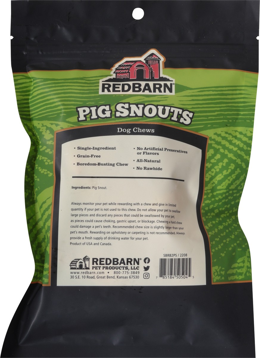 slide 6 of 9, Redbarn Pig Snouts Dog Chews 2 ea, 2 ct