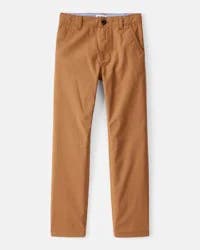 Boys Flat Front Fashion Pants - Brown Brown 4