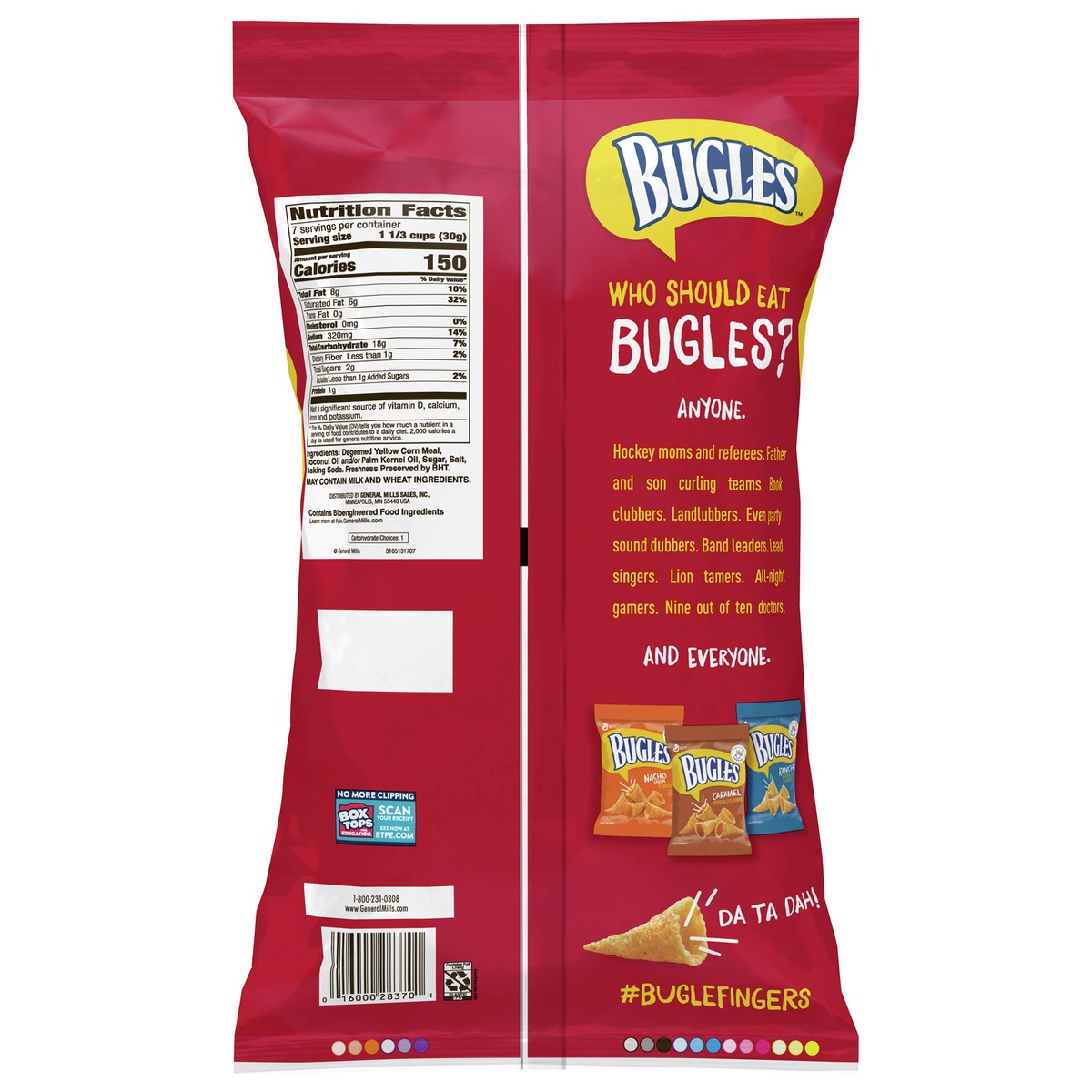 slide 2 of 13, Bugles Crispy Corn Snacks, Original Flavor, Snack Bag, 7.5 oz, 7.5 oz