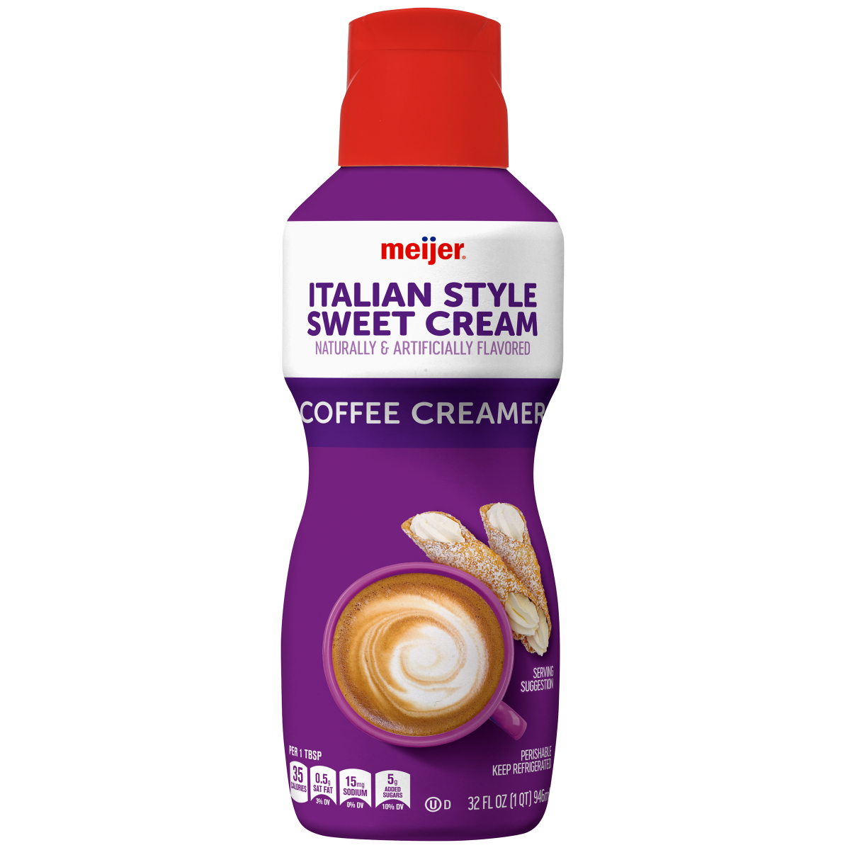 slide 1 of 29, Meijer Italian-Style Sweet Cream Coffee Creamer, 32 oz