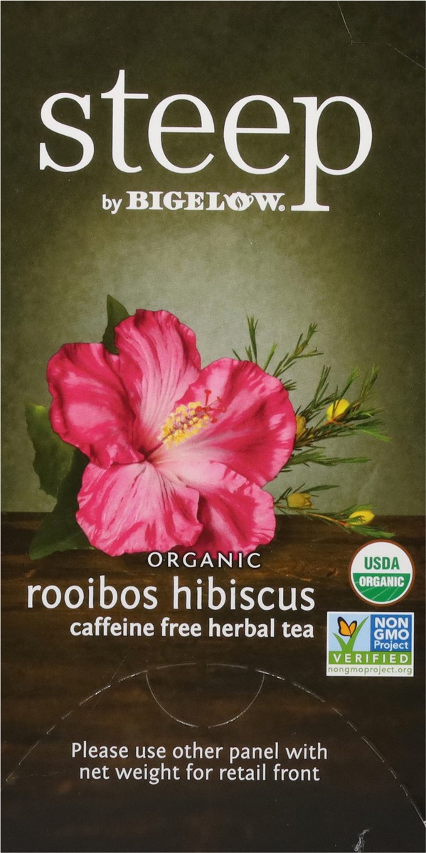 slide 9 of 12, steep Caffeine Free Organic Rooibos Hibiscus Herbal Tea 20 Tea Bags, 20 ct