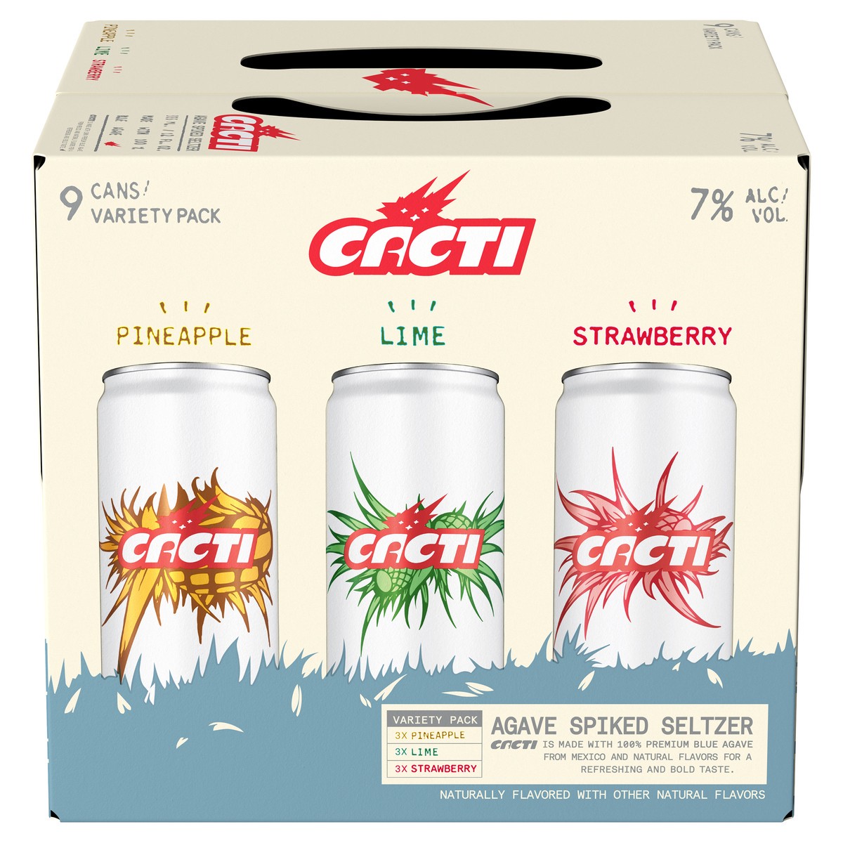 slide 7 of 12, CACTI Seltzer, Spiked, Agave, Variety Pack, 1 ct