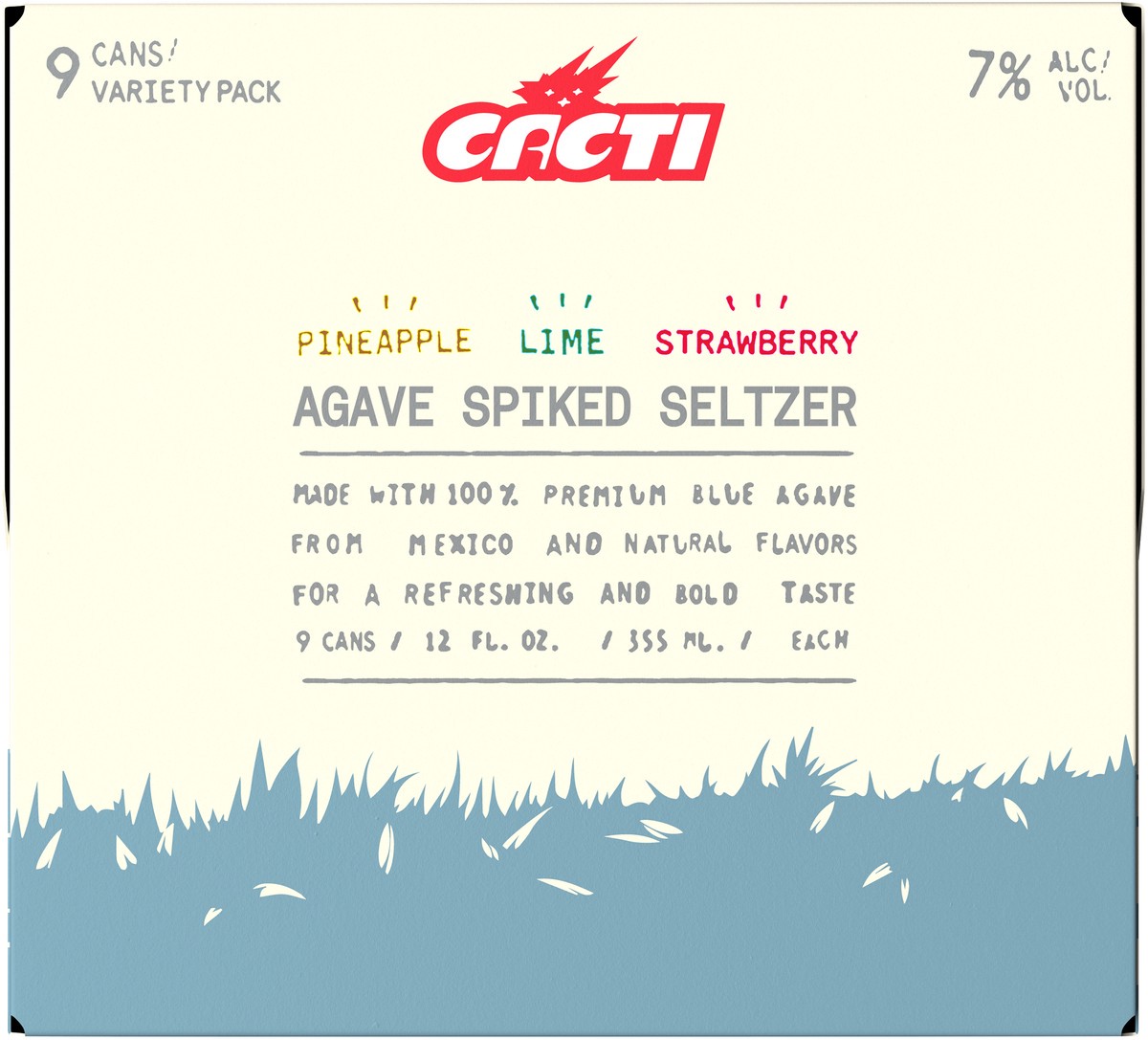 slide 5 of 12, CACTI Seltzer, Spiked, Agave, Variety Pack, 1 ct