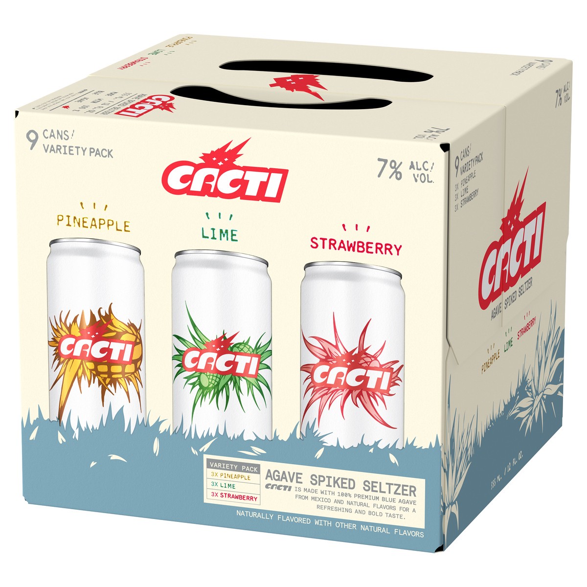 slide 4 of 12, CACTI Seltzer, Spiked, Agave, Variety Pack, 1 ct