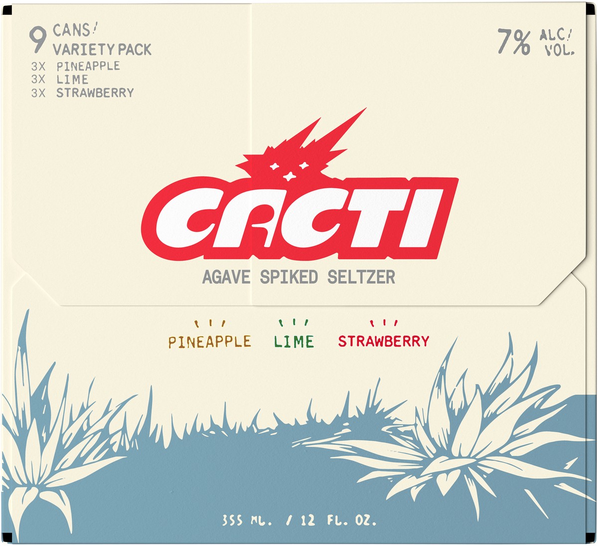 slide 10 of 12, CACTI Seltzer, Spiked, Agave, Variety Pack, 1 ct
