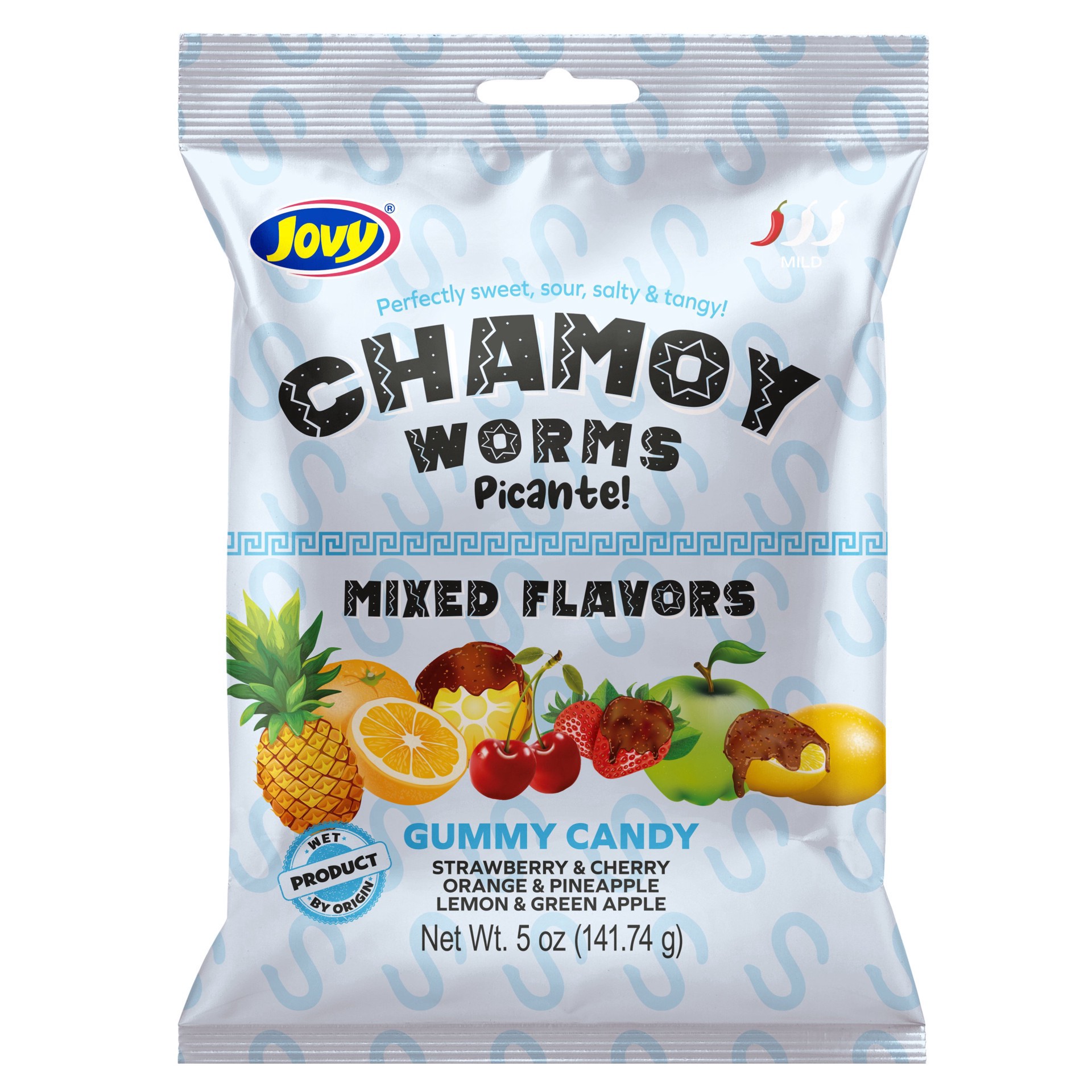 slide 1 of 1, Jovy Mild Mixed Flavors Chamoy Worms 5 oz, 5 oz