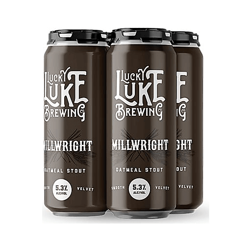 slide 1 of 1, Lucky Luke Brewing Co. Lucky Luke Millwright Oatmeal Stout, 4 ct; 16 oz