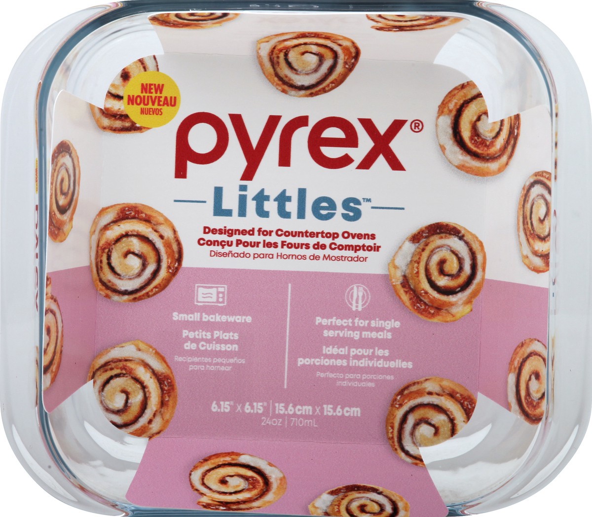 slide 2 of 6, Pyrex Little Square Glassware, 24 oz