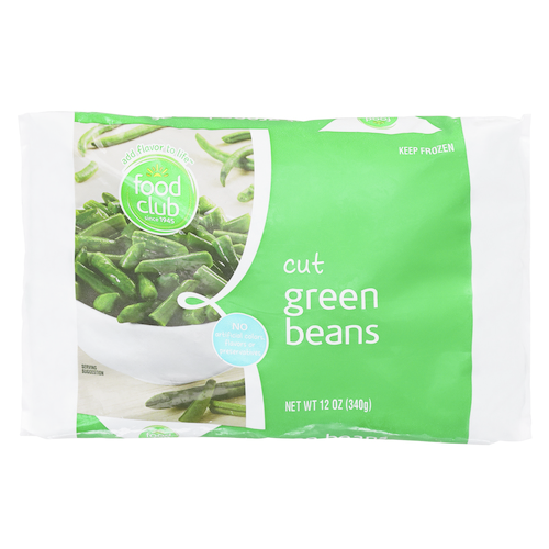 slide 1 of 1, Food Club Frozen Vegetables - Cut Green Beans, 12 oz