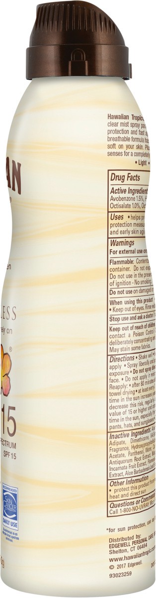 slide 3 of 7, Hawaiian Tropic Sunscreen Silk Hydration Moisturizing Broad Spectrum Sun Care Sunscreen Spray - SPF 15, 6 Ounce, 6 oz