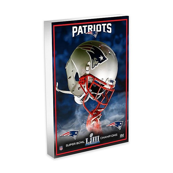 slide 1 of 1, NFL New England Patriots Super Bowl LIII Champions 3D Art Block, 1 ct