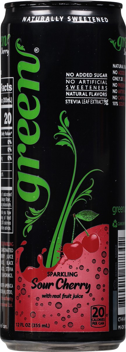 slide 10 of 13, Green Cola Sparkling Sour Cherry Soda with Real Fruit Juice 12 fl oz, 12 fl oz