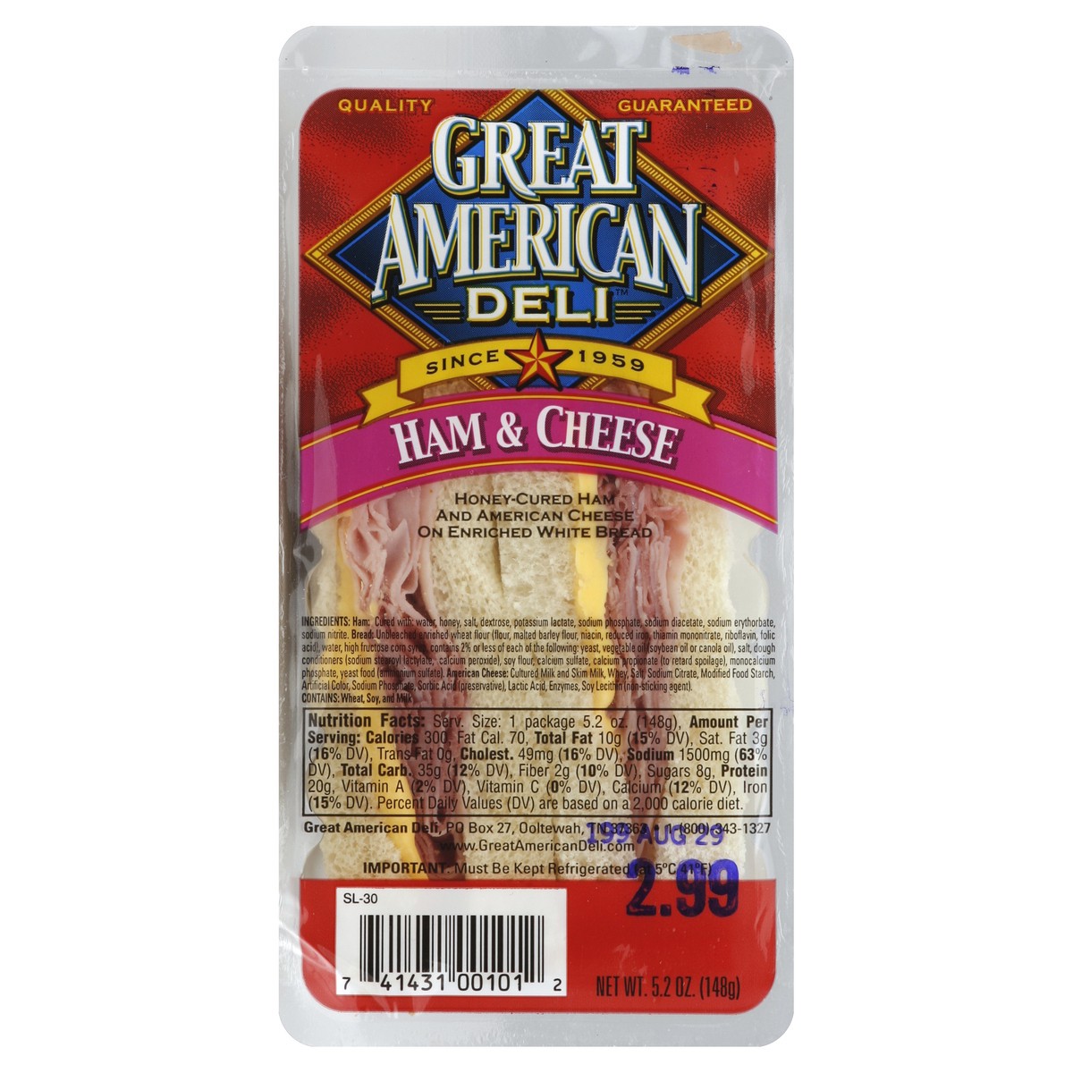 slide 4 of 4, Great American Sandwich 5.2 oz, 5.2 oz