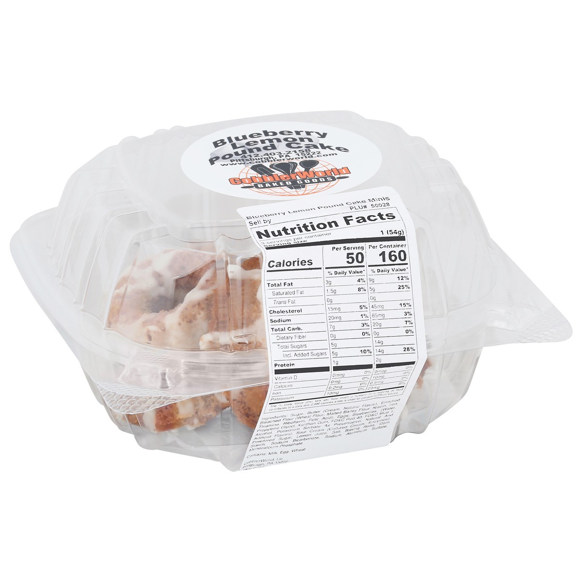 slide 7 of 14, CobblerWorld Minis Blueberry Lemon Pound Cake 1 ea, 1 ct