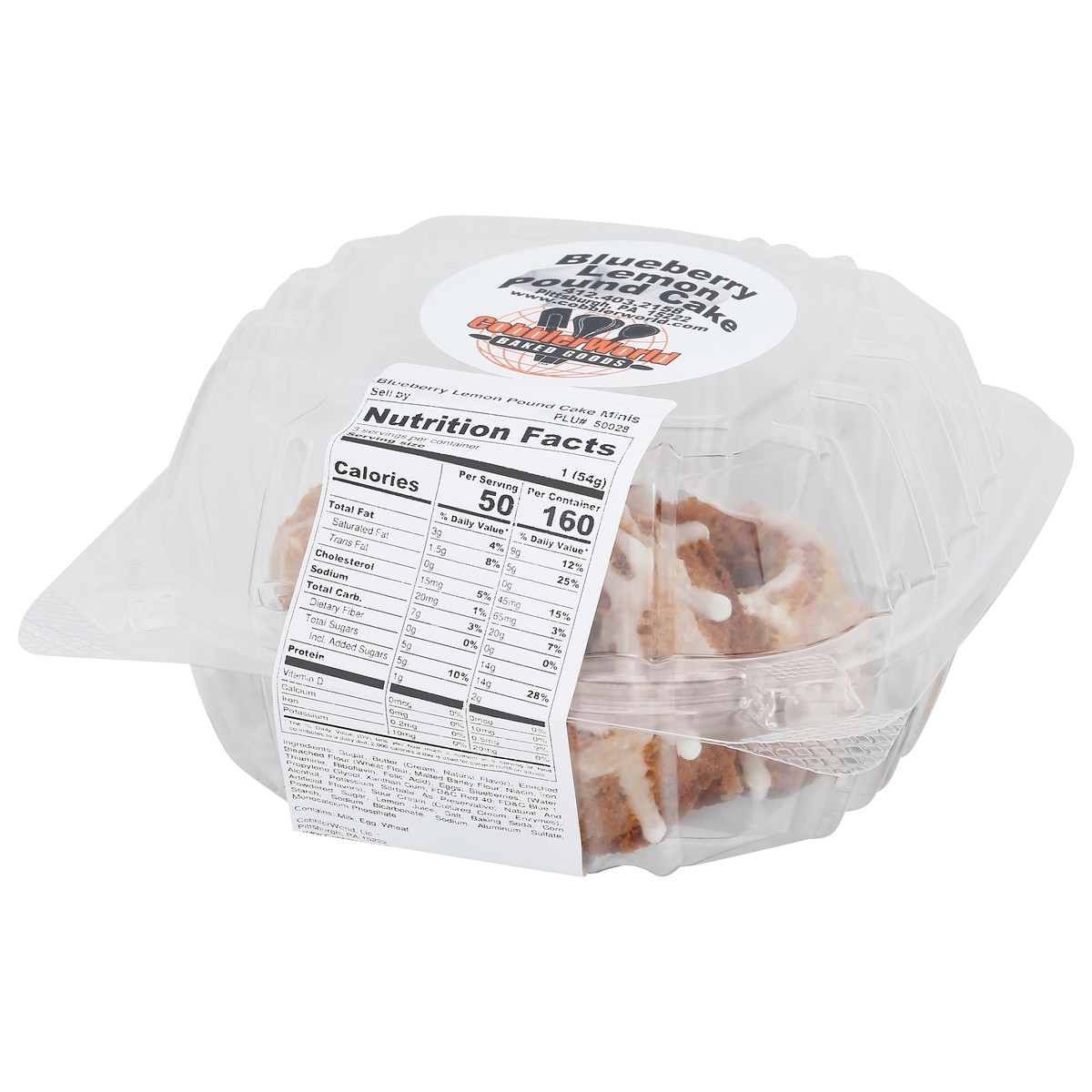 slide 5 of 14, CobblerWorld Minis Blueberry Lemon Pound Cake 1 ea, 1 ct