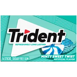 Trident Minty Sweet Twist Sugar-Free Gum, 14 ct