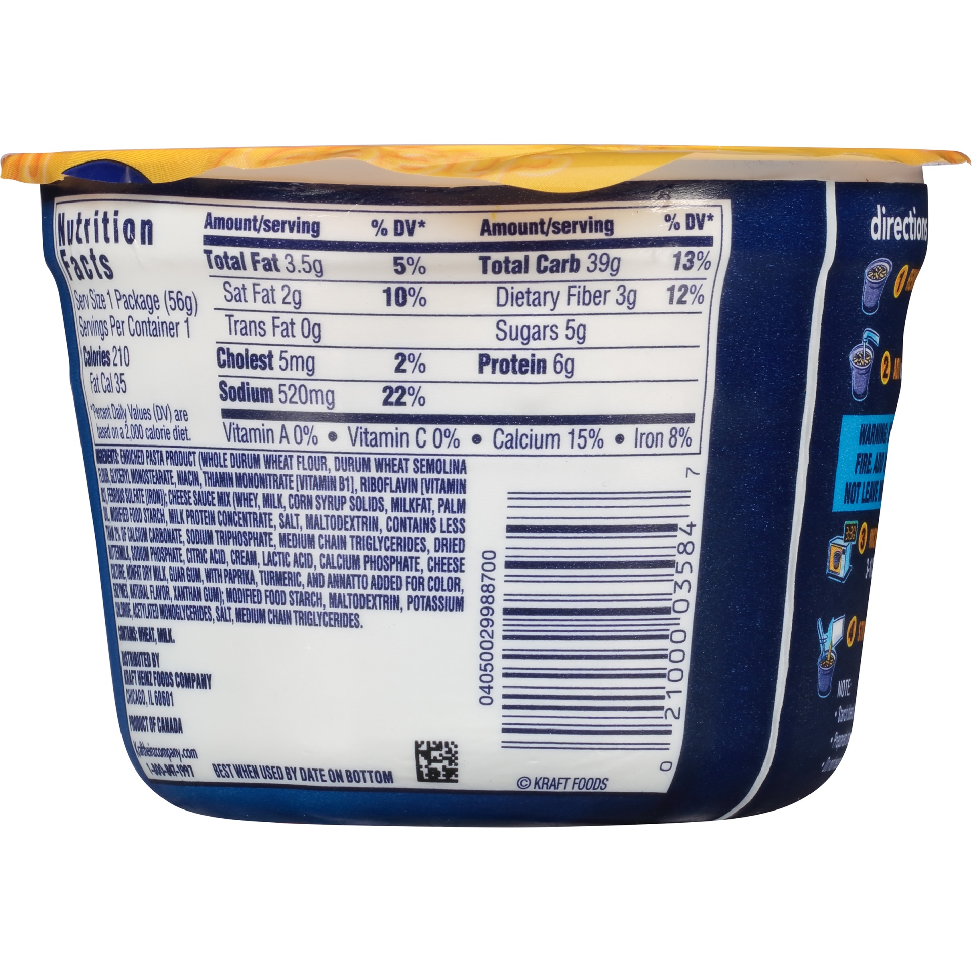 Kraft Easy Mac Whole Grain Original Flavor Macaroni and Cheese Cup 2 oz