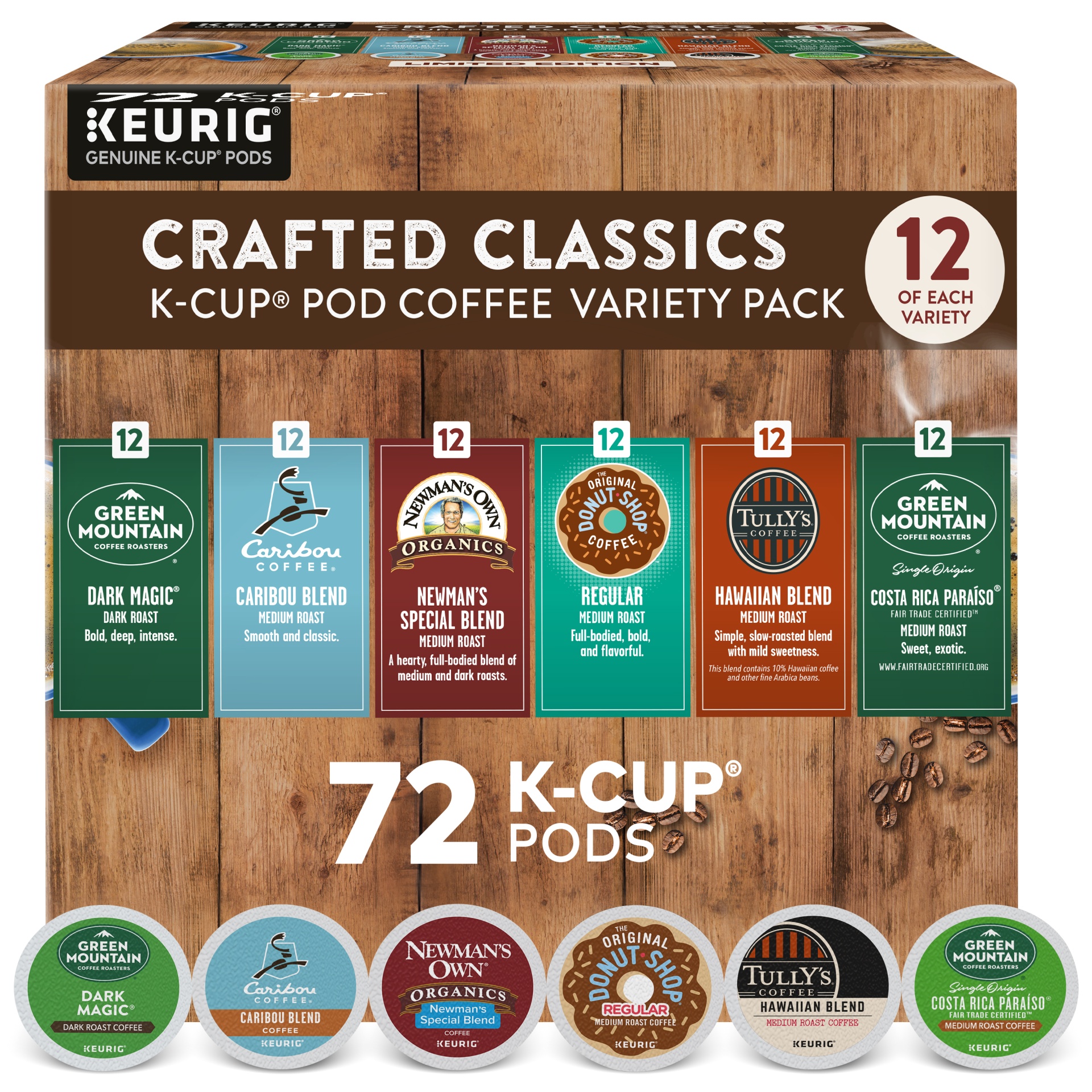 keurig k cup variety pack 72 count