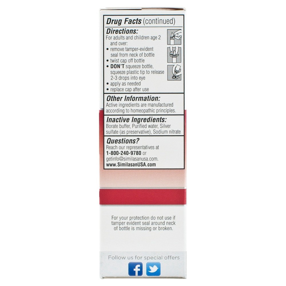 slide 3 of 4, Similasan Redness & Itchy Eye Relief Eye Drops, 10 ml