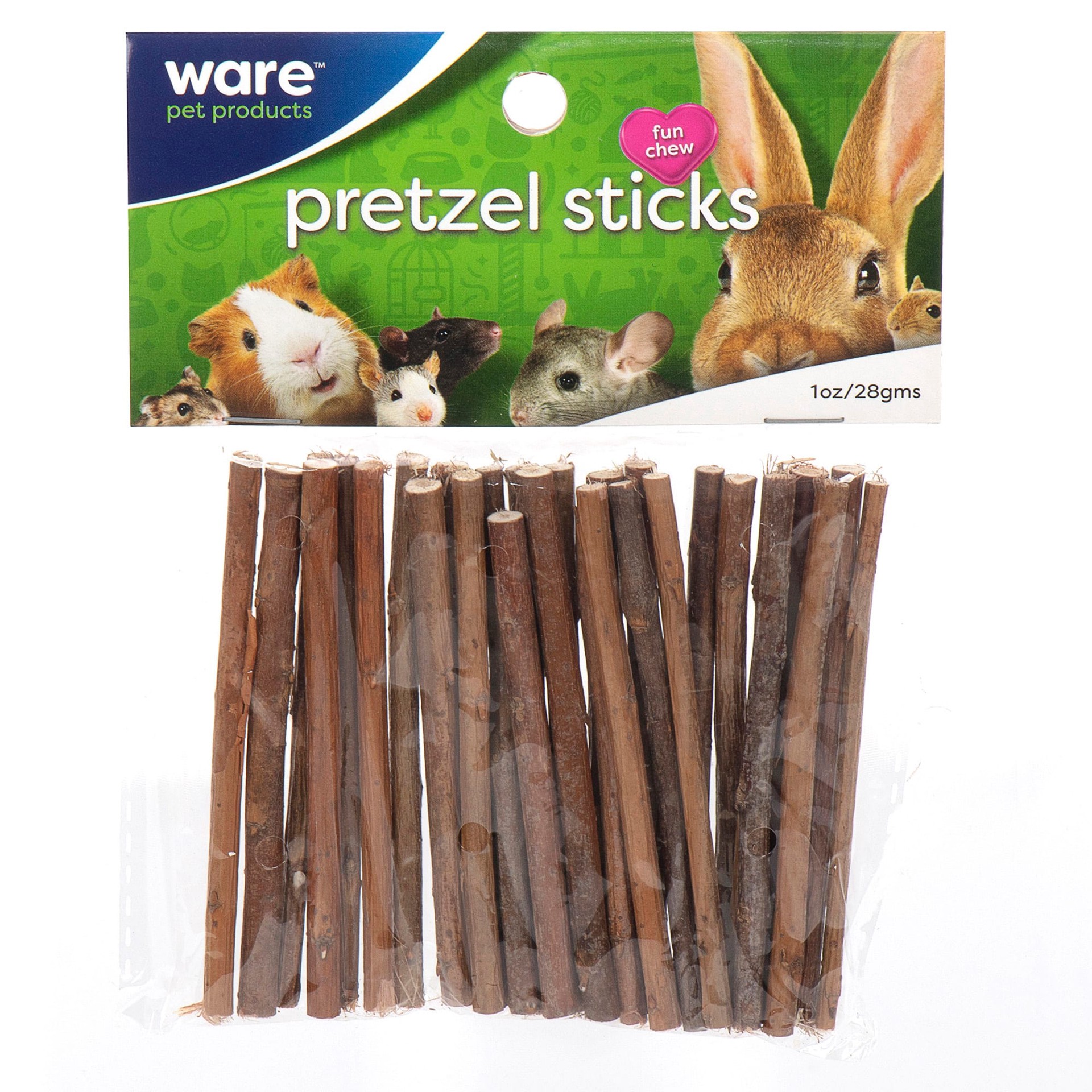 slide 1 of 1, Ware Pet Products Ware Pretzel Stick Chew Treats, 1 oz