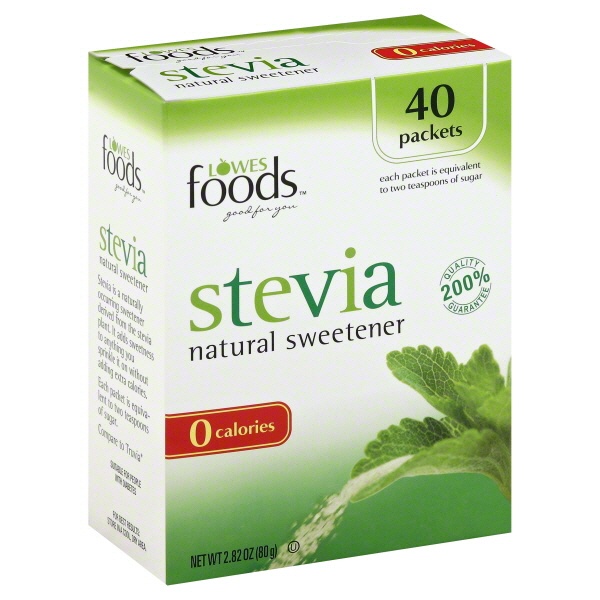 slide 1 of 1, Lowes Foods Stevia Sweetener, 40 ct