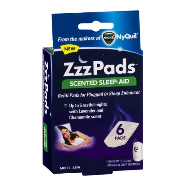 slide 1 of 4, ZzzQuil Zzzpads Scented Sleep-Aid Refill Pads For Plugged In Sleep Enhancer, 6 ct