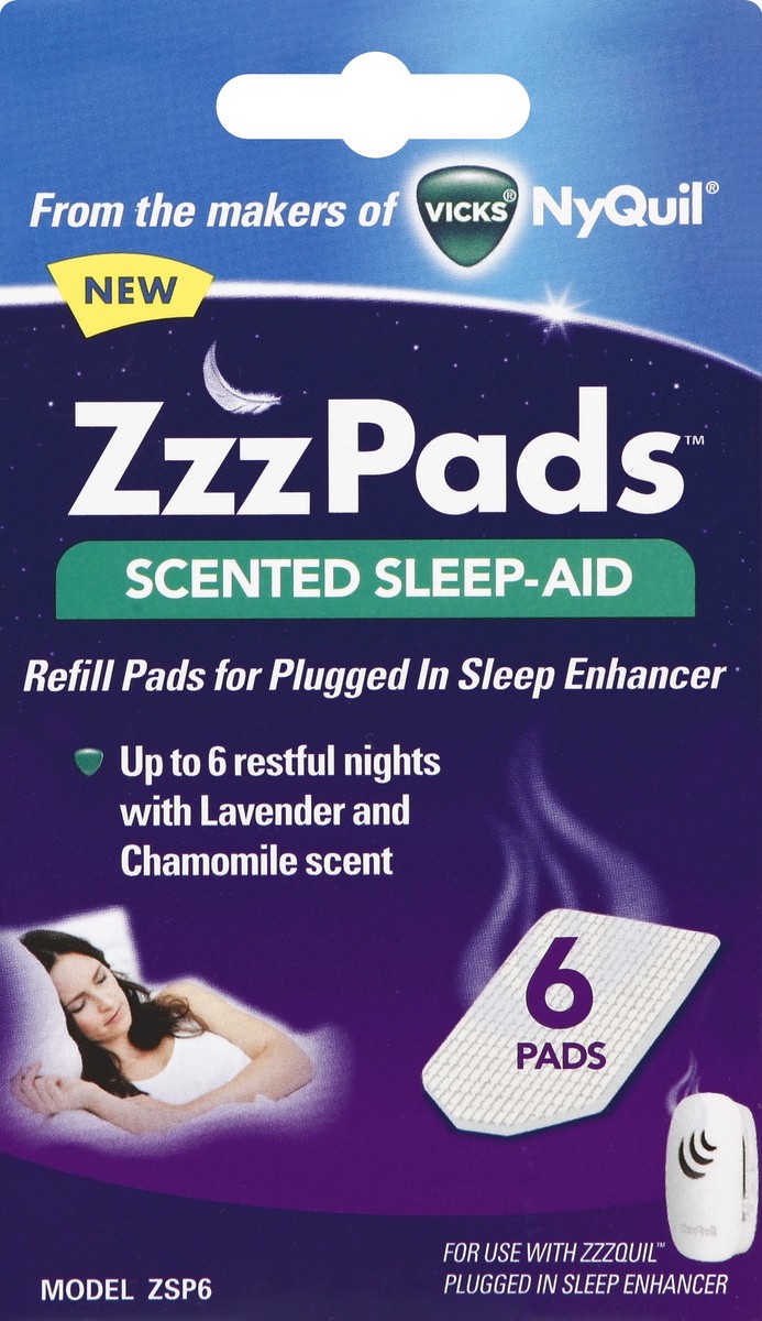 slide 4 of 4, ZzzQuil Zzzpads Scented Sleep-Aid Refill Pads For Plugged In Sleep Enhancer, 6 ct