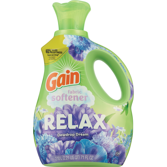 slide 1 of 1, Gain Relax Liquid Fabric Softener, Dewdrop Dream, 71 Oz, 71 oz