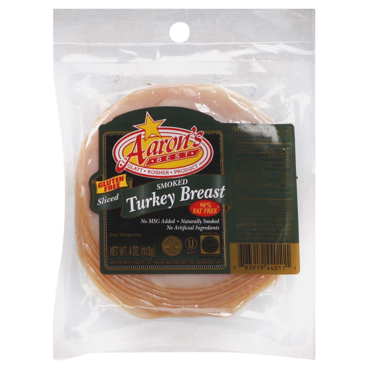 slide 3 of 3, Aaron's Best Aarons Smoked Sliced Turkey Breast, 4 oz