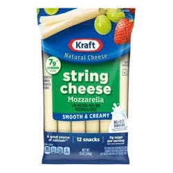 Kraft String Mozzarella Cheese Kraft String Mozz Cheese