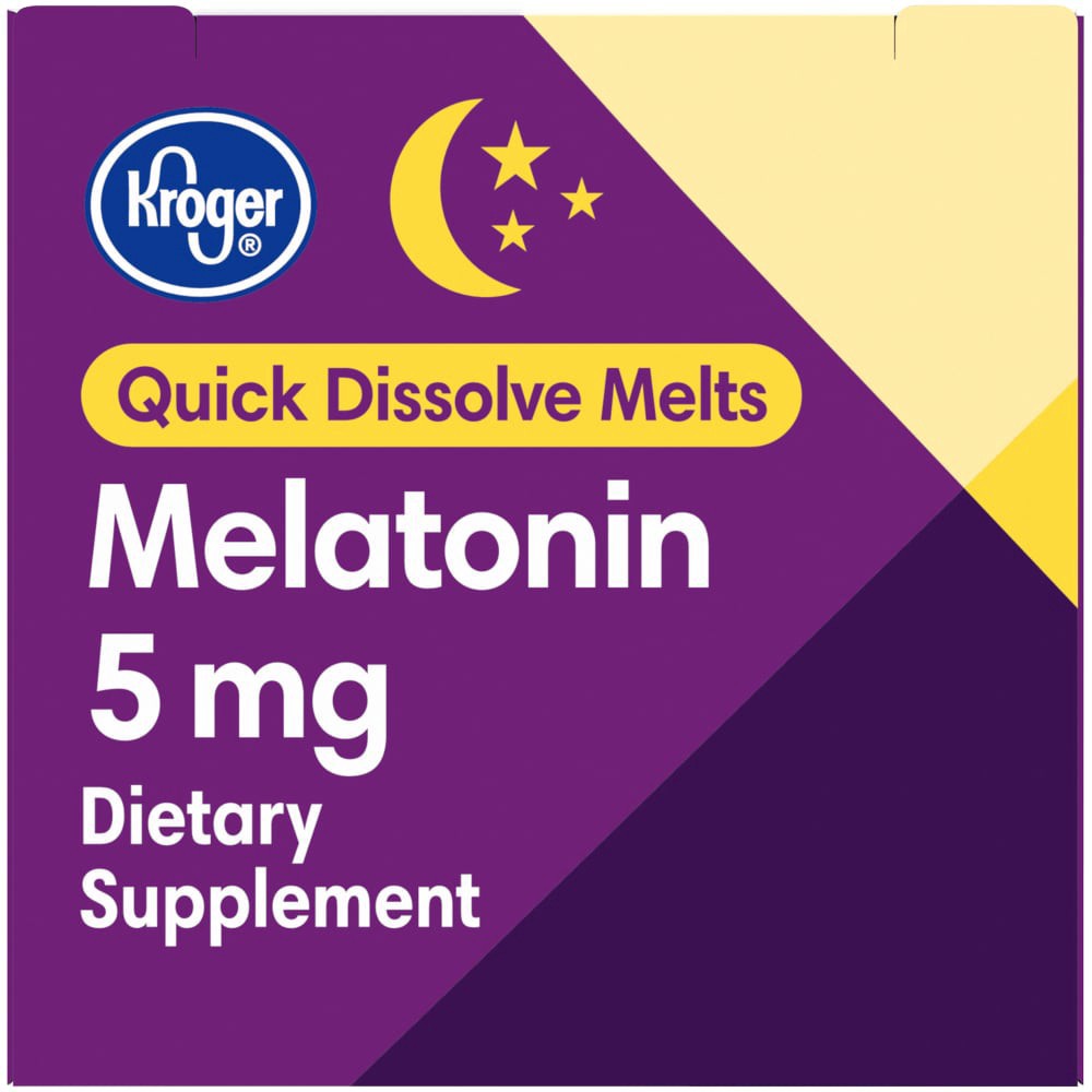 slide 3 of 3, Kroger Quick Dissolve Cherry Flavor Melatonin 5Mg, 30 ct