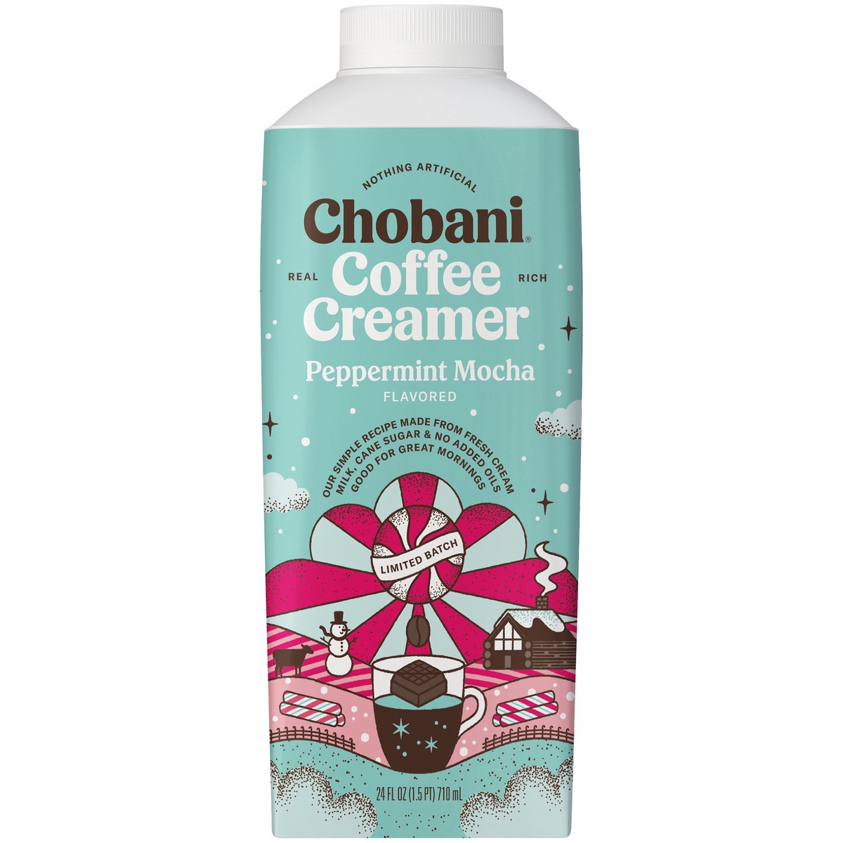 slide 5 of 13, Chobani Peppermnt Mocha Coffee Creamer, 24 fl oz