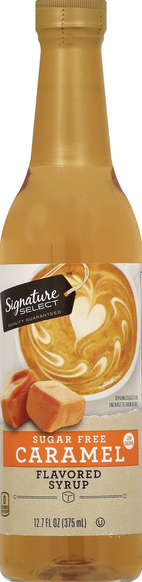 slide 4 of 7, Signature Select Flavored Syrup Caramel Sugar Free, 12.7 oz