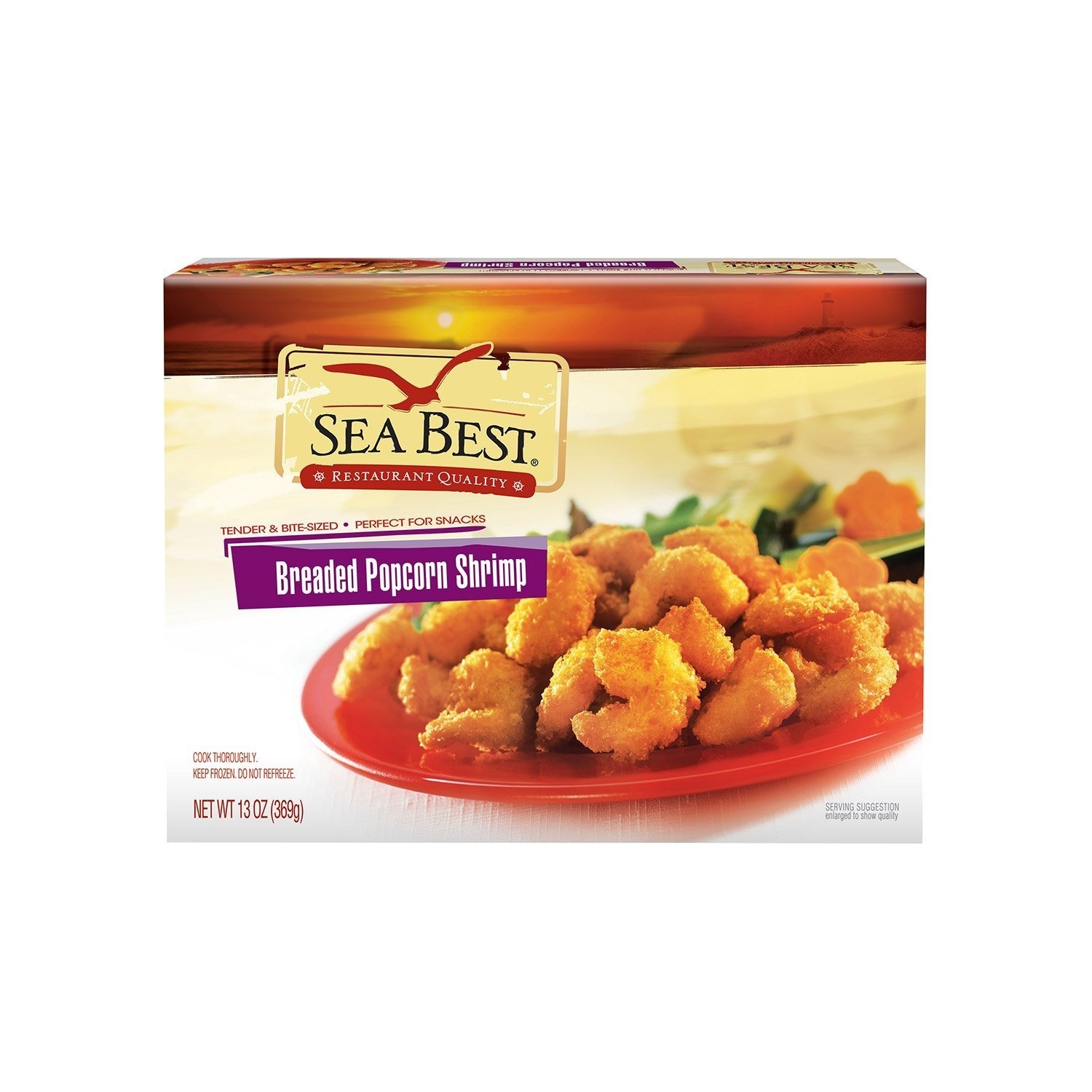 slide 1 of 1, Sea Best Breaded Popcorn Shrimp, 13 oz