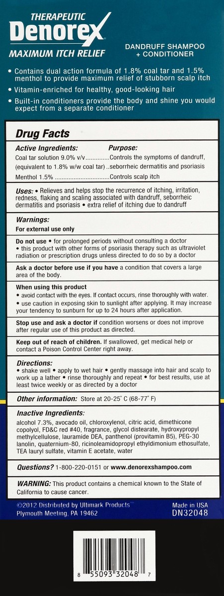 slide 5 of 5, Denorex Dandruff Shampoo + Conditioner 10 oz, 10 oz