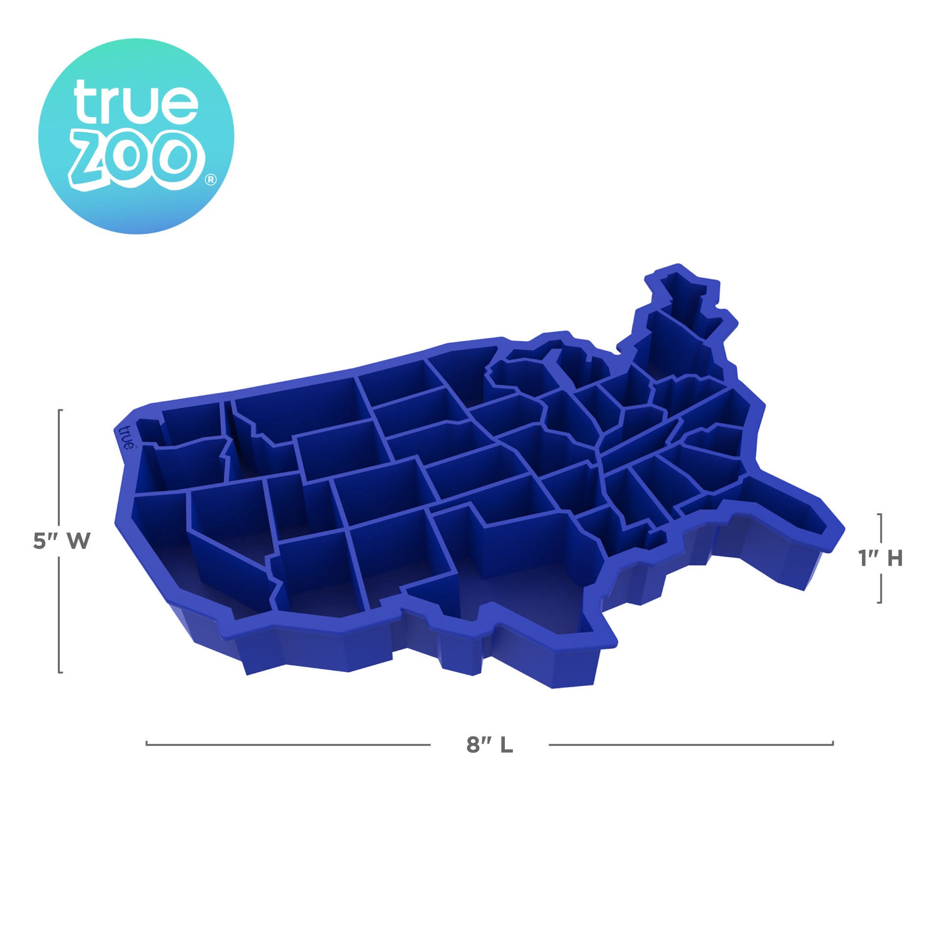 slide 4 of 5, True Zoo Usa Ice Cube Tray, 1 ct