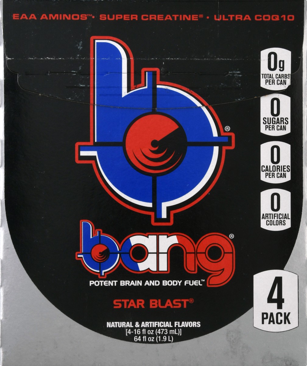 slide 9 of 9, Bang Potent Body and Brain Fuel Star Blast, 4 ct