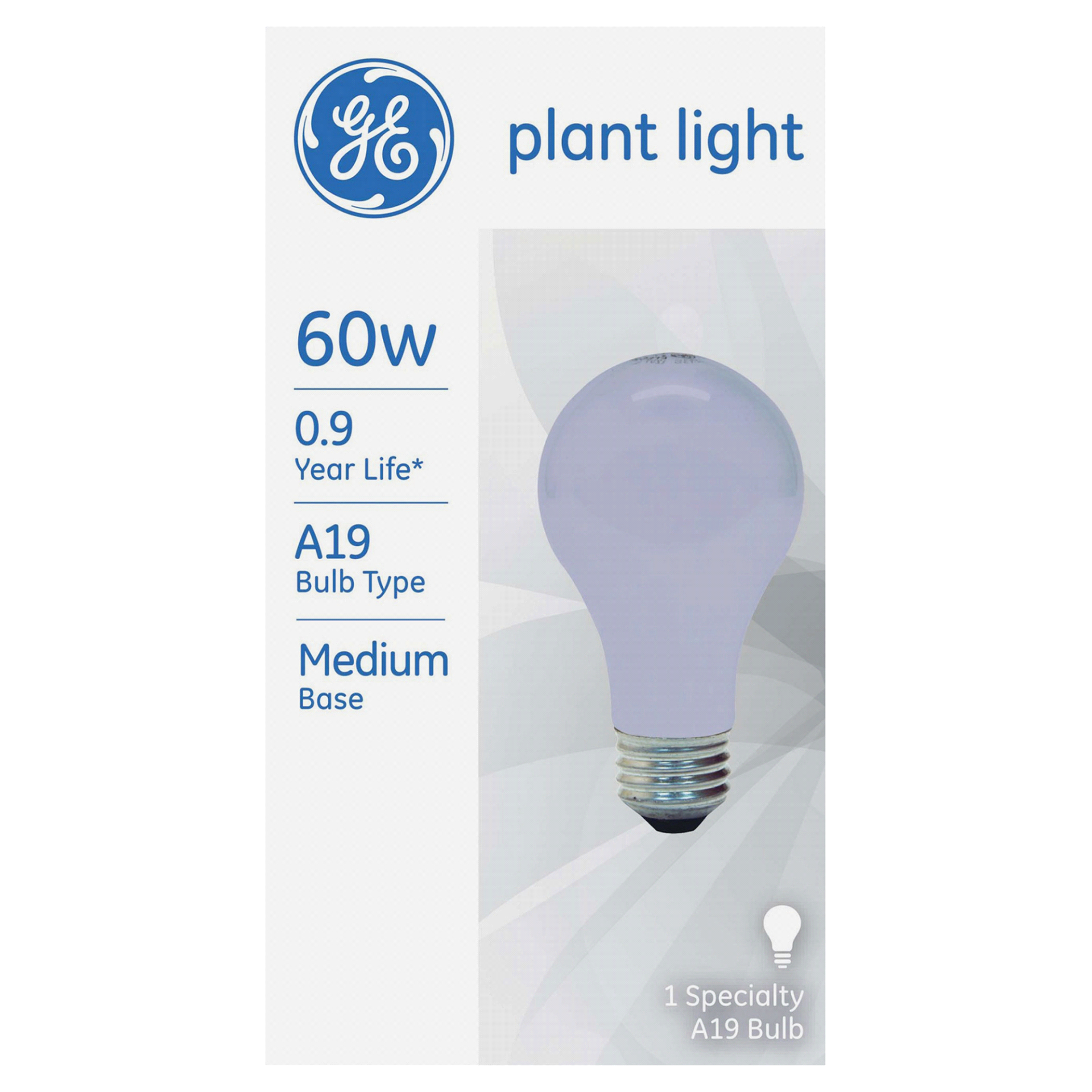 slide 1 of 1, GE 60 Watt A19 Plant Light Bulb, 1 ct