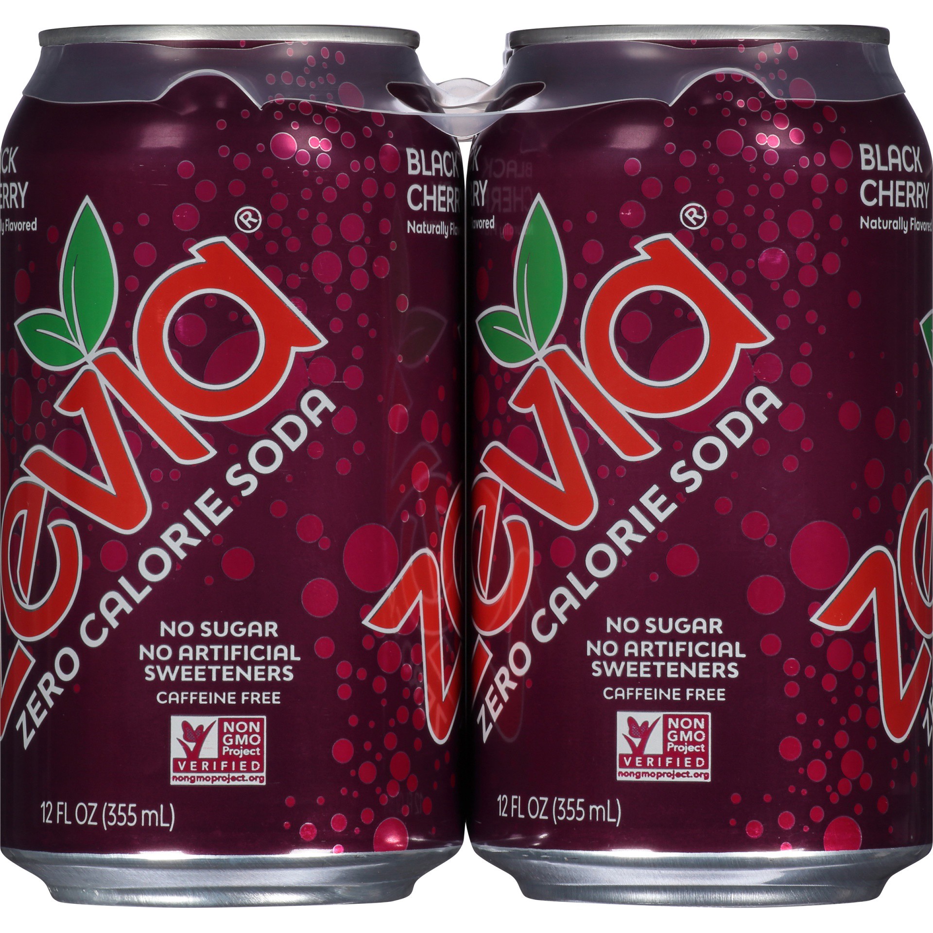 slide 5 of 8, Zevia Zero Sugar Black Cherry Soda 6 - 12 fl oz Cans, 6 ct; 12 oz