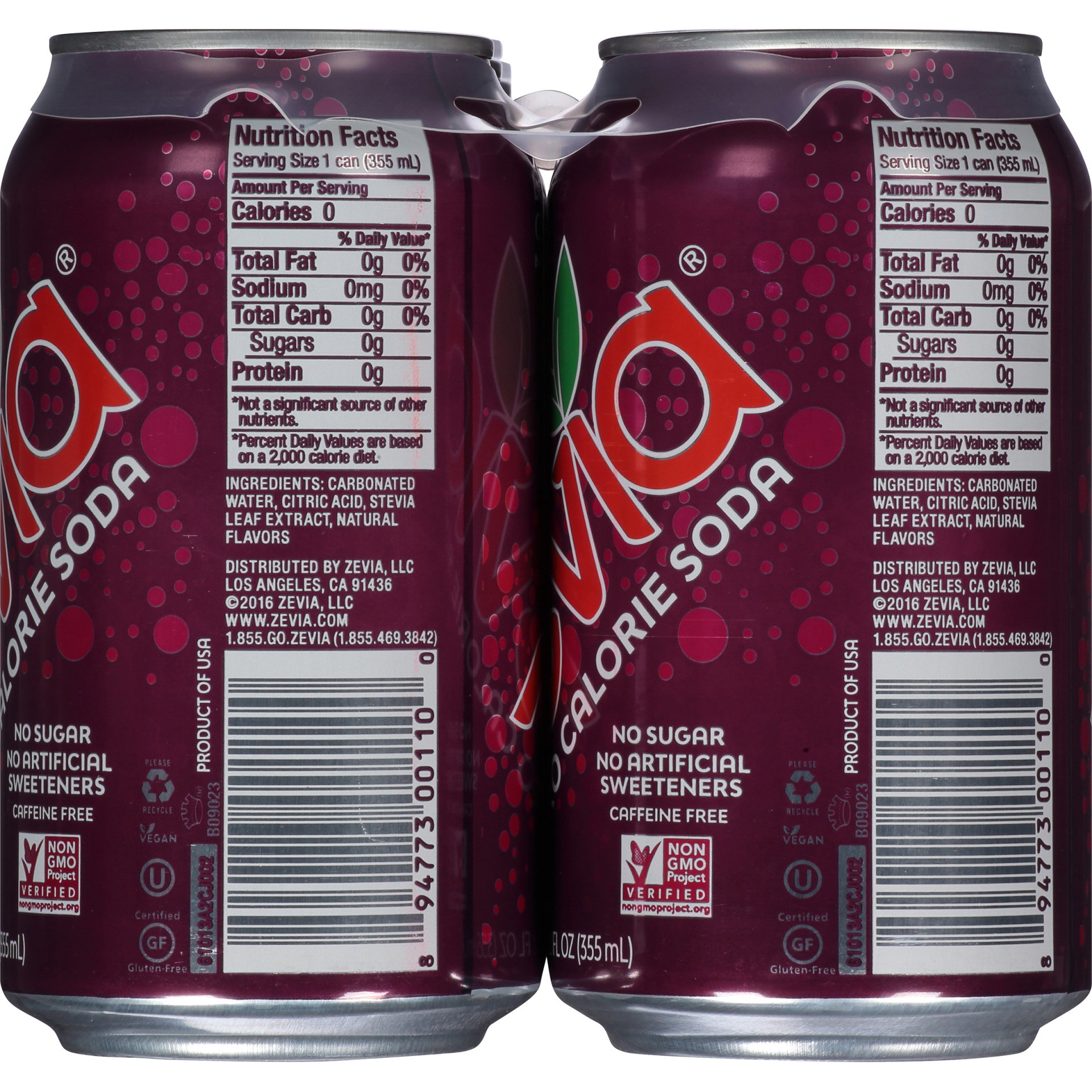 slide 8 of 8, Zevia Zero Sugar Black Cherry Soda 6 - 12 fl oz Cans, 6 ct; 12 oz