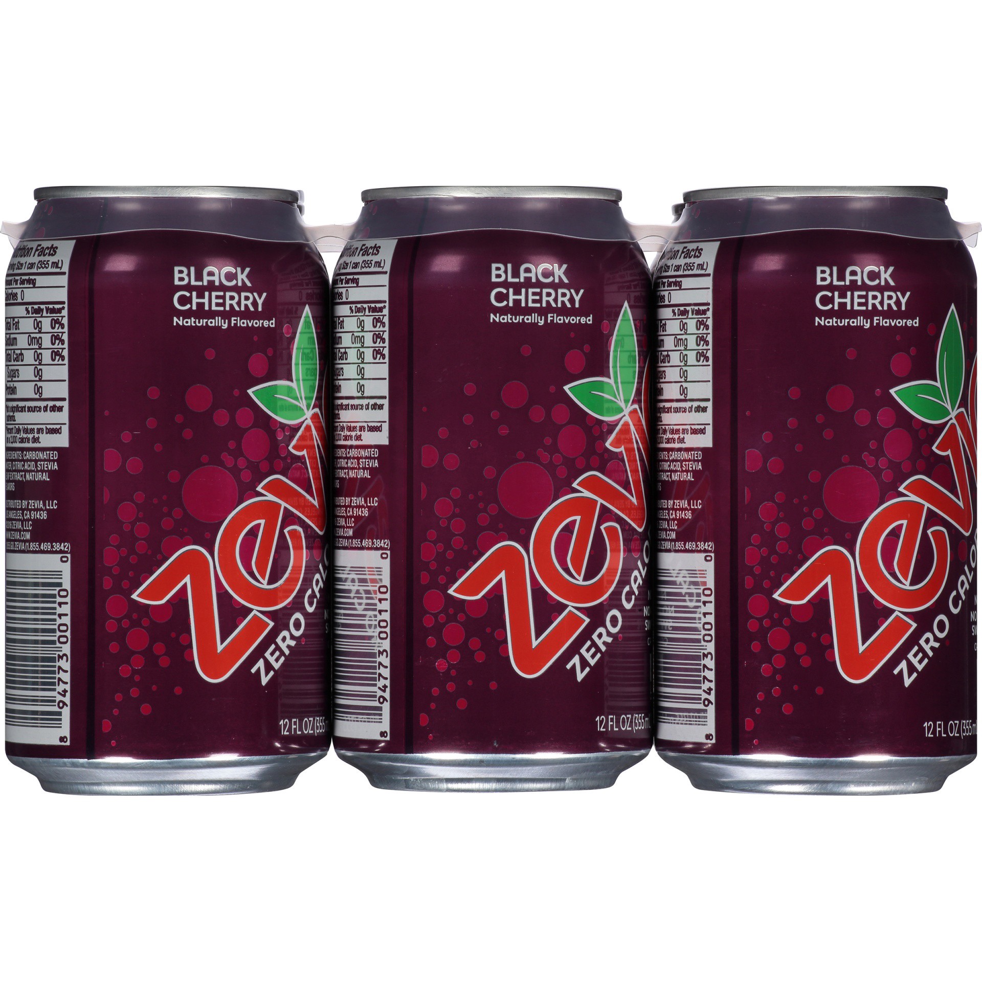 slide 4 of 8, Zevia Zero Sugar Black Cherry Soda 6 - 12 fl oz Cans, 6 ct; 12 oz
