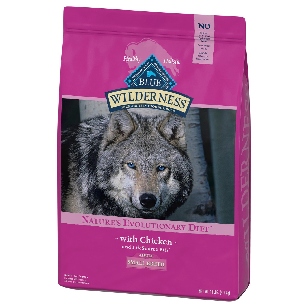 slide 9 of 9, Blue Buffalo Wilderness High Protein, Natural Adult Small Breed Dry Dog Food, Chicken 11-lb, 11 lb